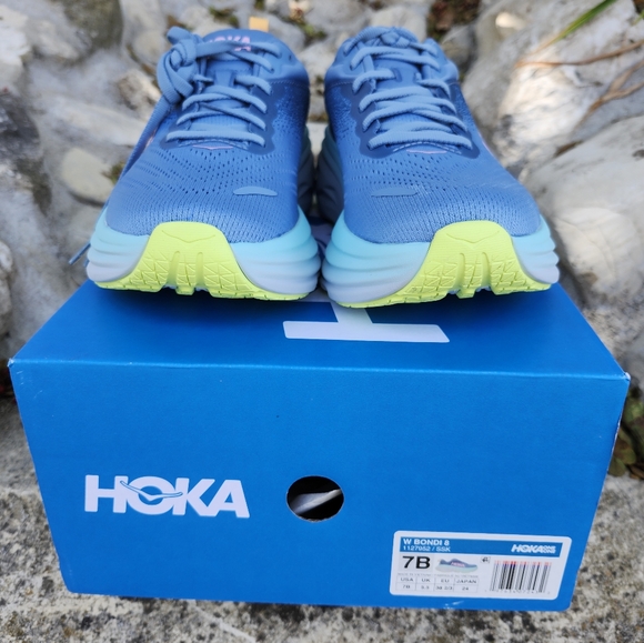 HOKA One One Bondi 8 Blue/ Pink Women's Size 7B - Picture 4 of 10